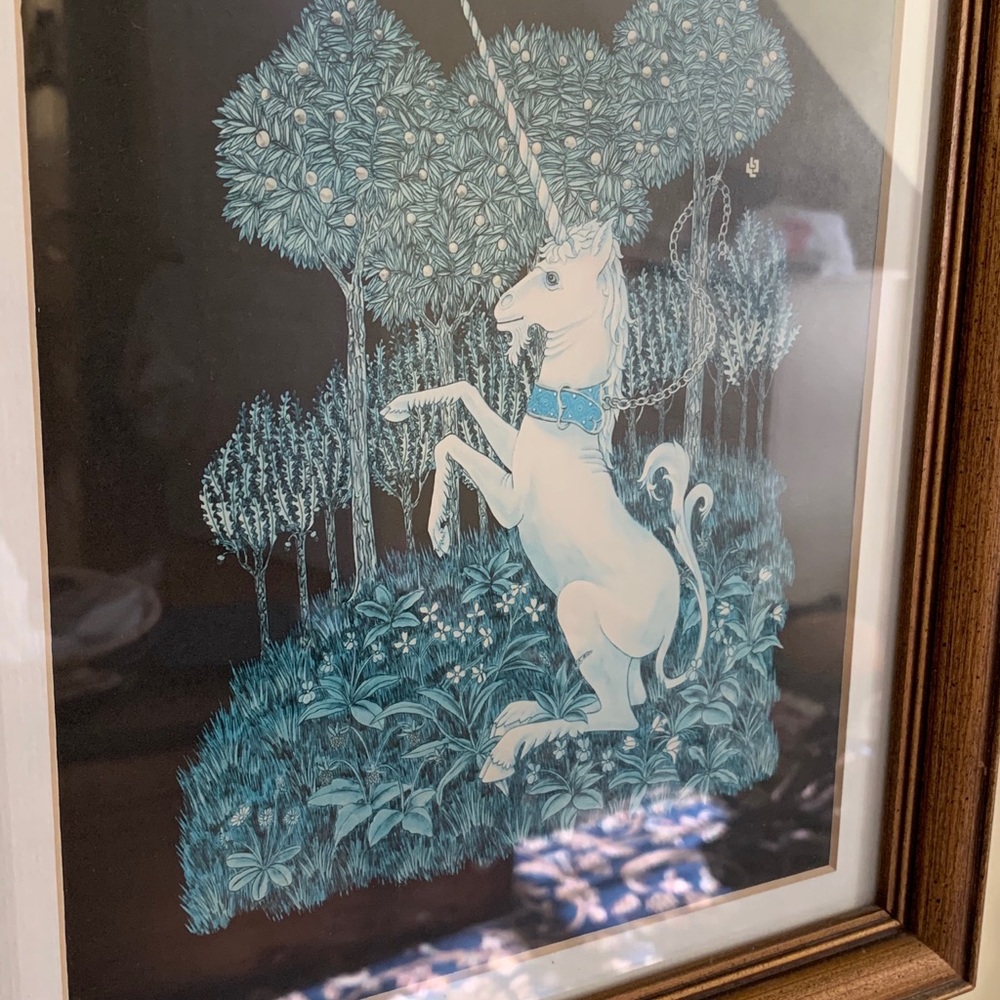 Framed Medieval Unicorn Print - Picture 5 of 7